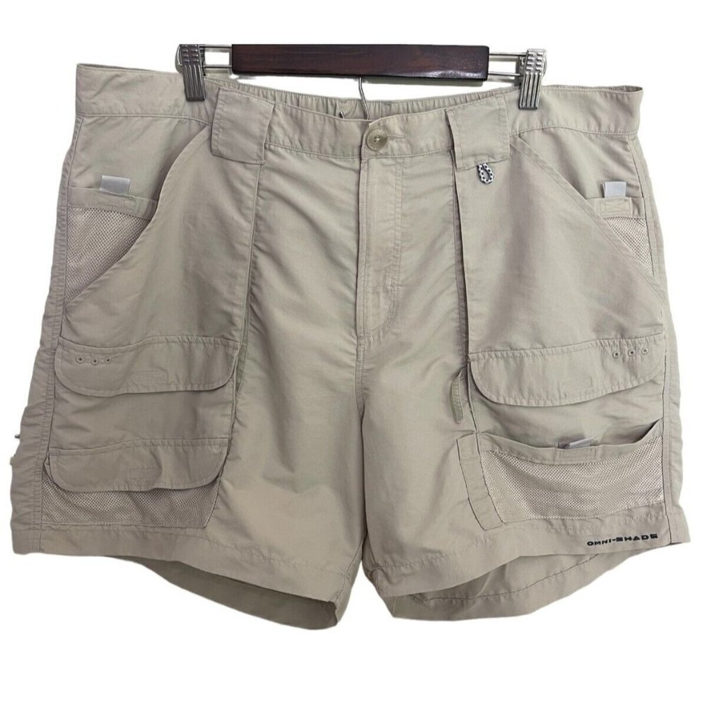 COLUMBIA PFG Nylon Shorts Omni‎ Shade Beige 40W